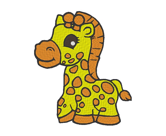 Cute giraffe embroidery design by ocdembroidery on etsy