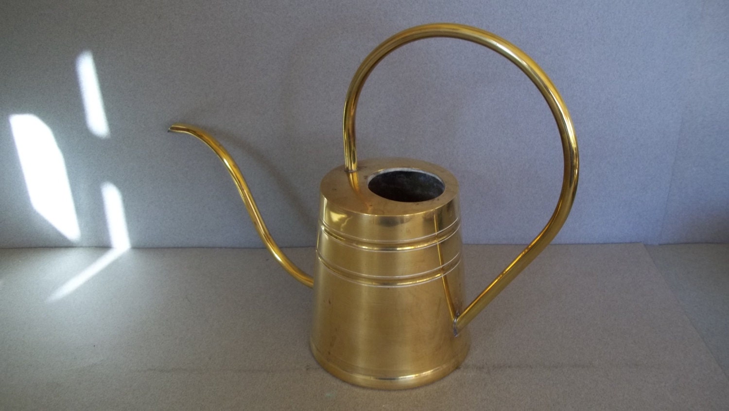 Vintage Brass Watering Can Solid Brass Watering Can Flower