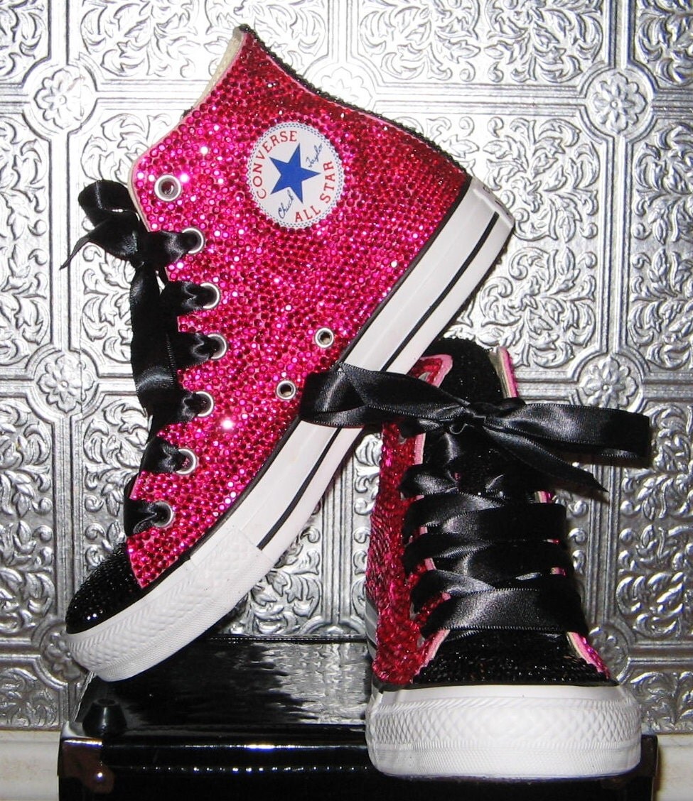 high top bling sneakers