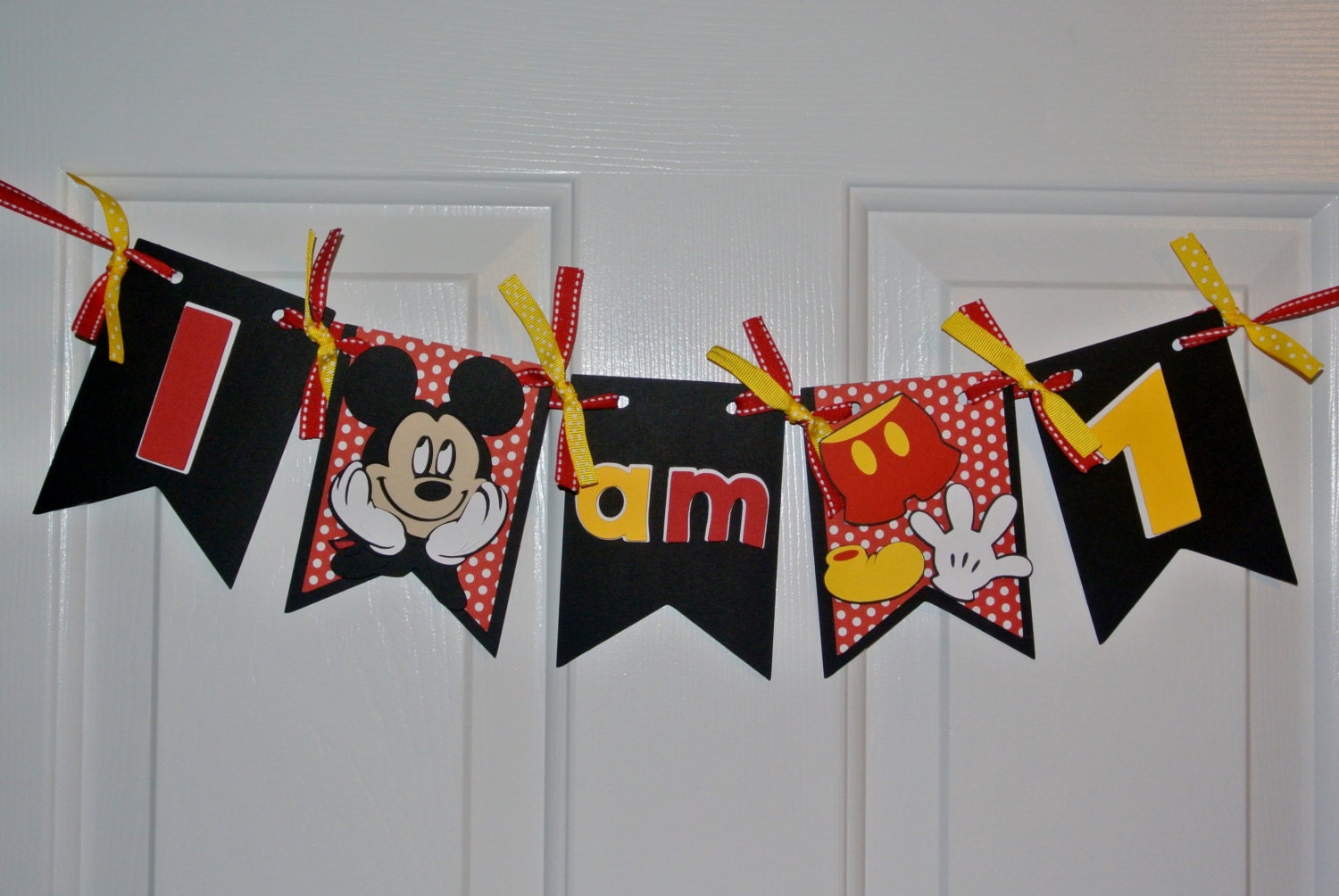 Mickey Mouse High Chair banner / Mickey Age Banner