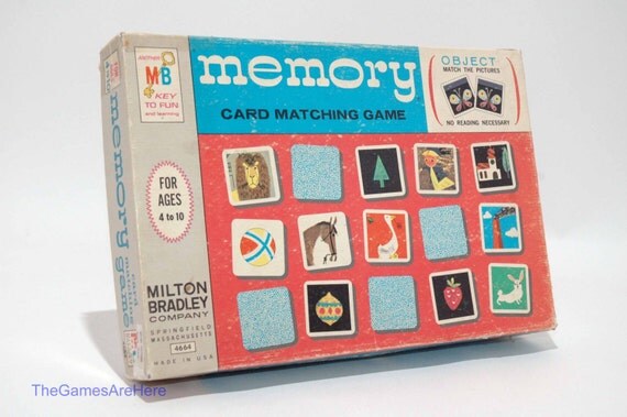 Memory Card Matching Game From Milton Bradley 1968 Complete