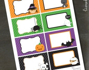 Halloween Printable Labels & Tags for gift tags place cards