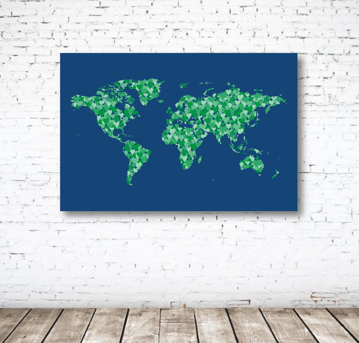 Gallery Wrapped CANVAS World Map by GatheredNestDesigns on Etsy