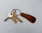 Gorgeous Aged Wood Key Ring Gift  Wooden Key Chain Zipper Pull
