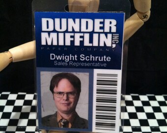 Divine image intended for dwight schrute id badge printable Handy image with regard to dwight schrute id badge printable
