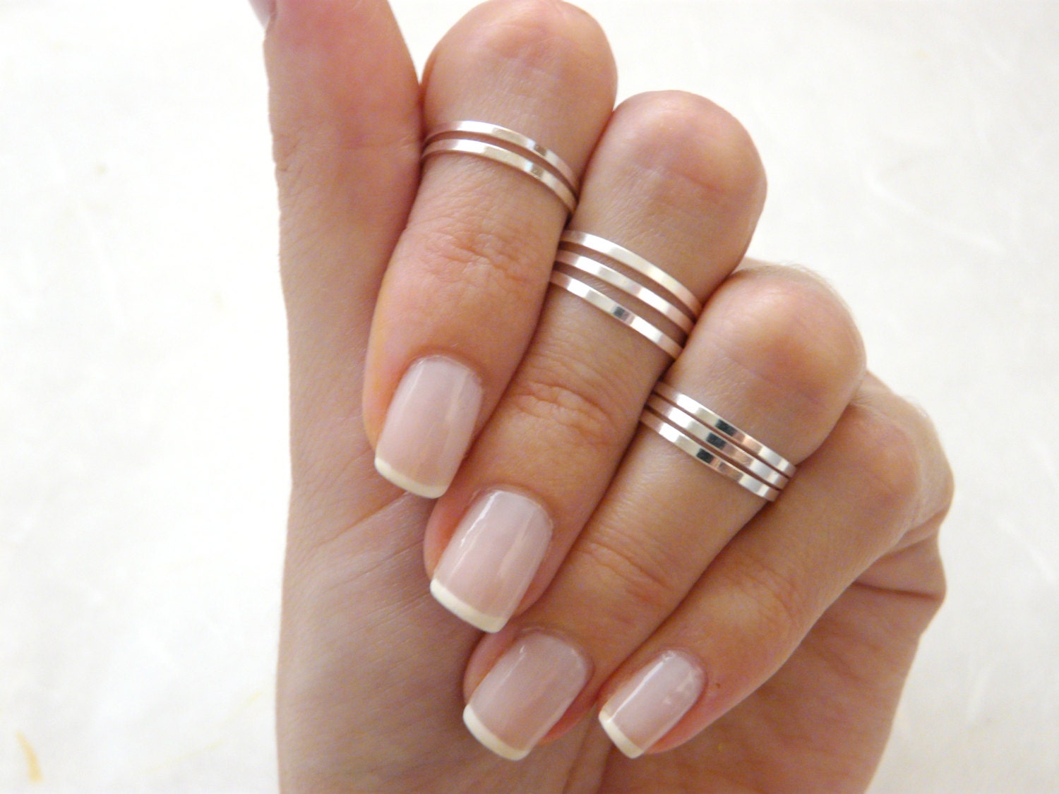 8 above the knuckle rings Stacking rings Band knuckle ring