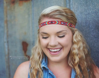 Aztec Tribal Native American Boho Hippie Thunderbird Arrow Headband - Child Tween Teen Adult festival