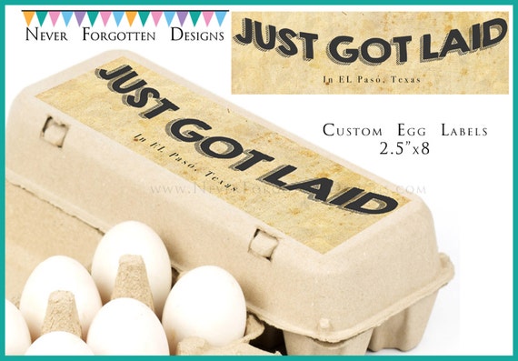 25 x 8 egg carton labels customized label