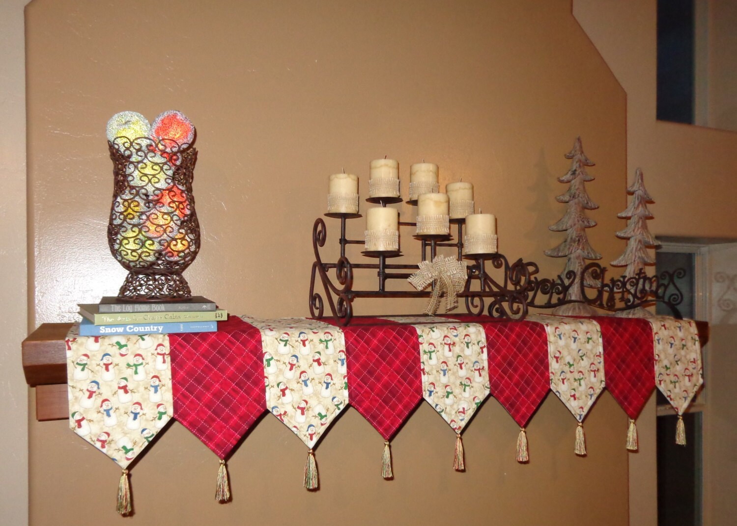 christmas mantle runner christmas decor holiday garland christmas mantle runner christmas decor holiday garland