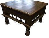 Antique Table Desk Indi Inspired vintage Furniture // Corner table // Rare Coffee Table