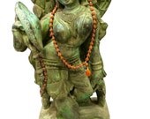 Indian Antique Garden Statue Brass Sculpture Figurine Antique Apsara Statue