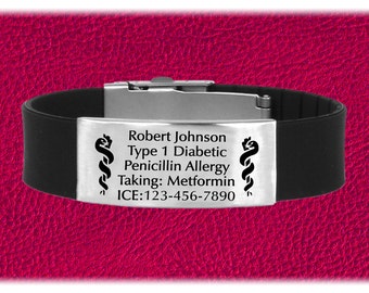 Popular items for medical id bracelet on Etsy