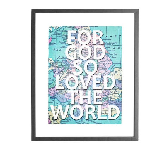 For God So Loved The World Instant Download Printable Wall