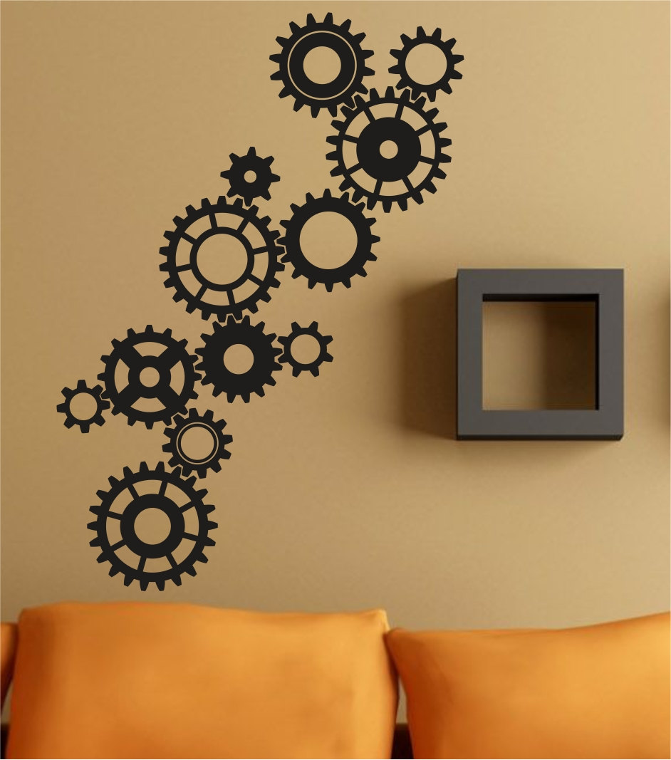 Gears Version 102 Steampunk Wall Decal Sticker Art Graphic