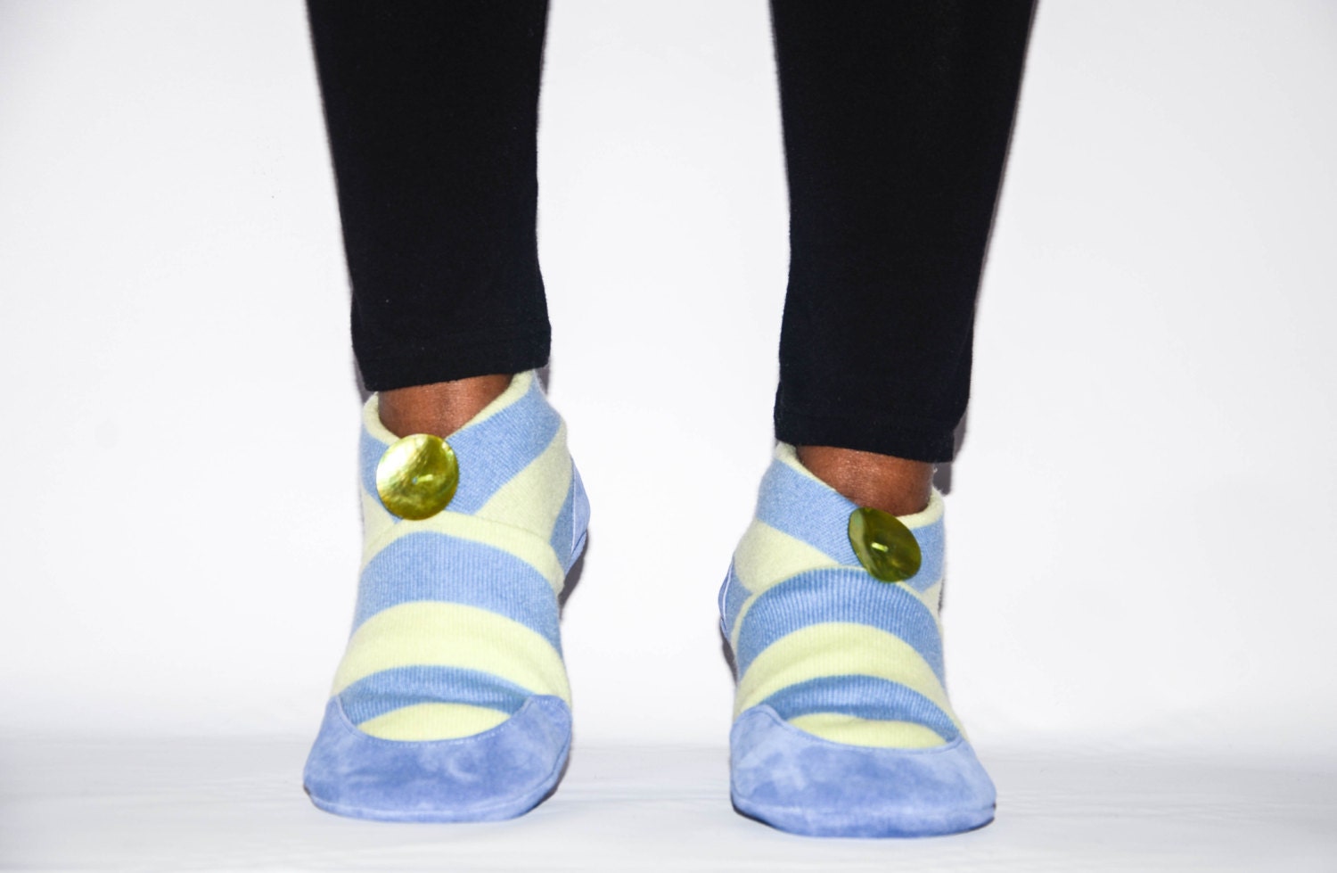 Women Cashmere Slipper Socks Women Leather Shoes