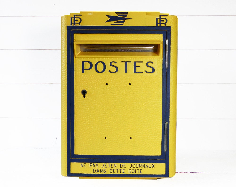 ORIGINAL French POST BOX French Mailbox 1973 Mid century Model Loft