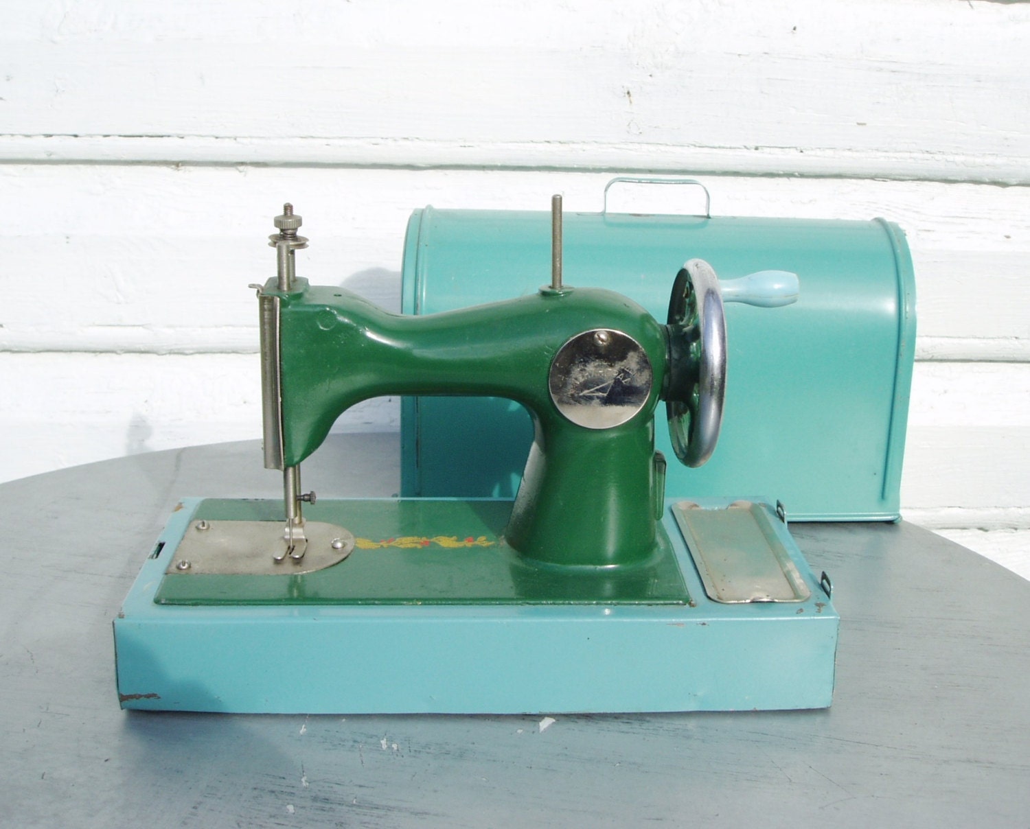Child's Sewing Machine 1960 Russian Vintage Working Tin