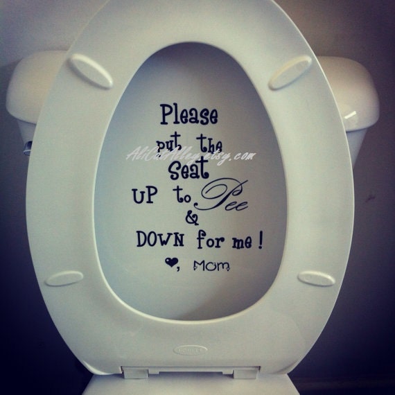 Put the toilet seat down Boy bathroom sign If you sprinkle