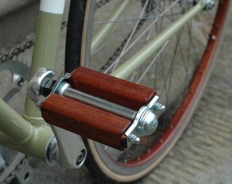 Wooden bicycle pedals