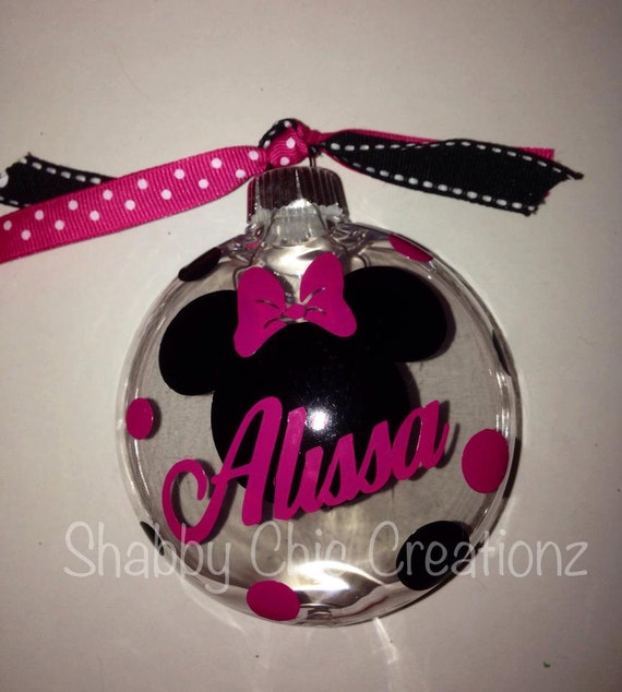 minnie mouse bow ornaments christmas personalized name minnie mouse bow ornaments christmas personalized name