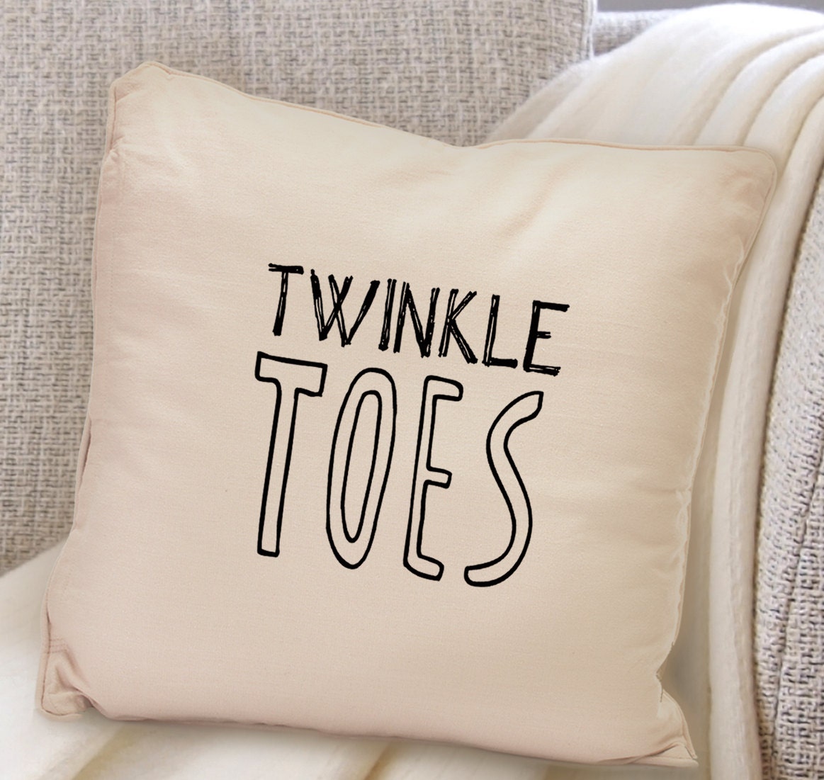 TWINKLE TOES Cushion cover pillow case cover by Scriptingle