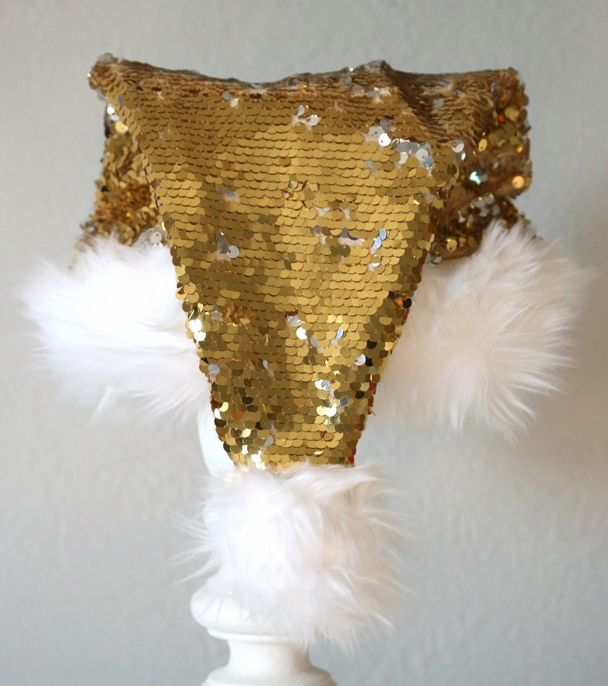 santa hat gold seqiuns gold to silver sequins by designersanta santa hat gold seqiuns gold to silver sequins by designersanta