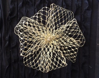 Russian Veiling Pouf Bow- GOLD