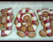 Christmas ornaments gingerbread Joy pattern packet instant download