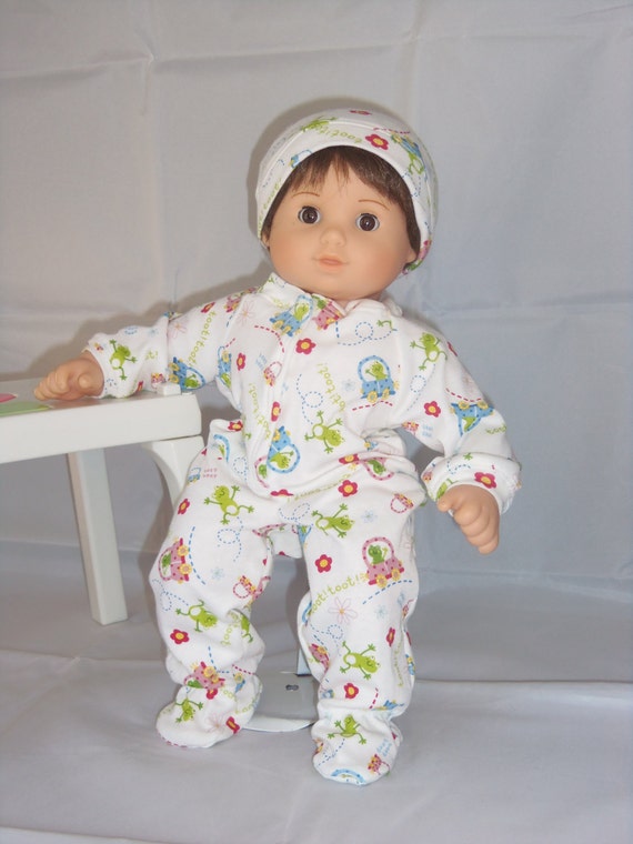 Bitty Baby Sleeper with Hat Cute frog print