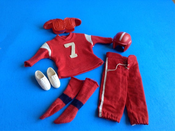Vintage Mattel Ken Doll Touchdown Football Uniform