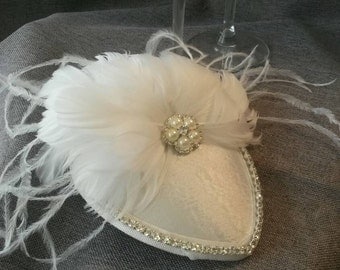 White Bridal Fascinator Hat