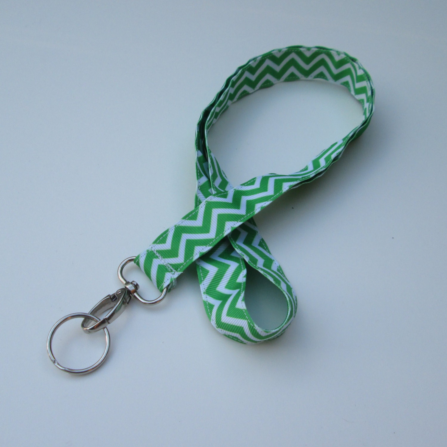 Green Chevron Lanyard Keychains for Women Cool Lanyards for