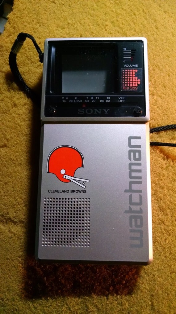 Vintage Sony Watchman Portable Mini Television. by TreasureTrek