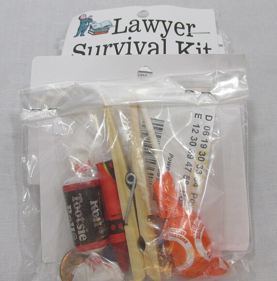 Lawyer Survival Kit Attorney Clean Gag Gift by HerbsCraftsGifts