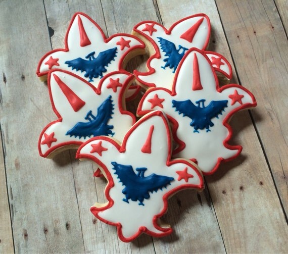 Eagle Scout Decorated Sugar Cookies 1 Dozen by LaPetiteCookie