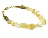 Yellow Citrine Necklace, SemiPrecious Jewelry by elle & belle