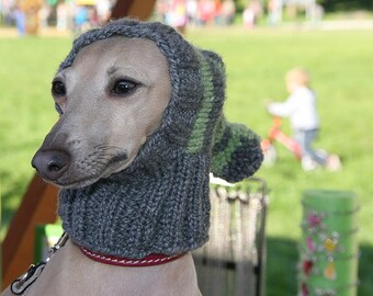 Greyhound Hat / Italian Greyhound Hat / Greyhound Snood / Dog Hat /Hand Knit Dog Hat