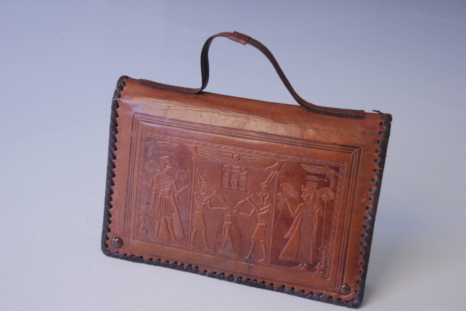 Egyptian Tooled Leather Bag