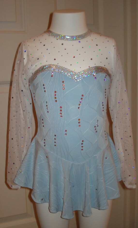Girls size 6 child small Elsa ice figure skating dress costume