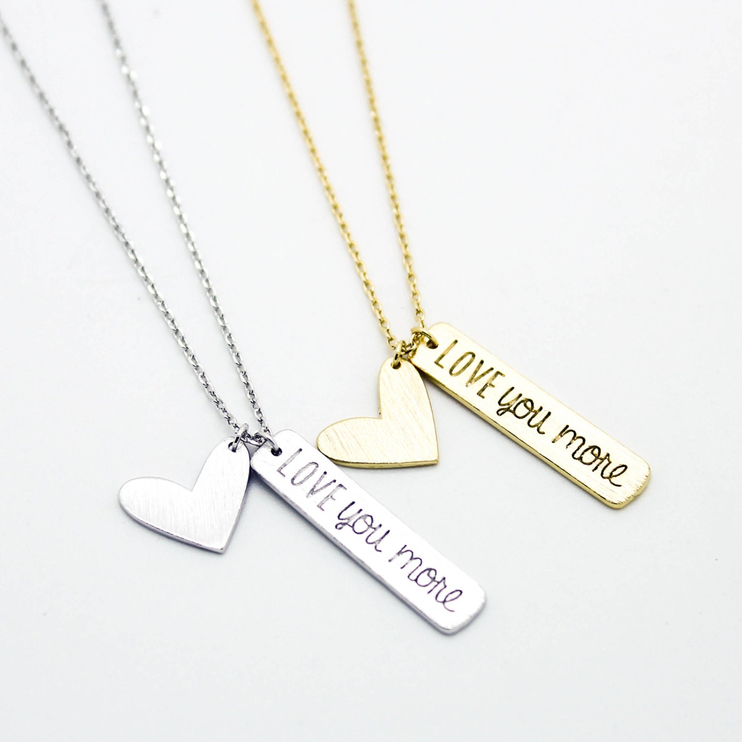 Love you more gold plated necklace pretty lovely cute
