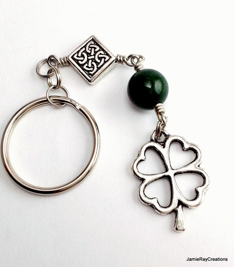 Celtic Shamrock Keychain Men's Keychain Four Leaf Clover