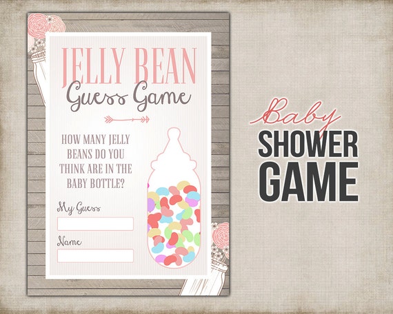 Guess How Many Jelly Beans Baby Shower Game