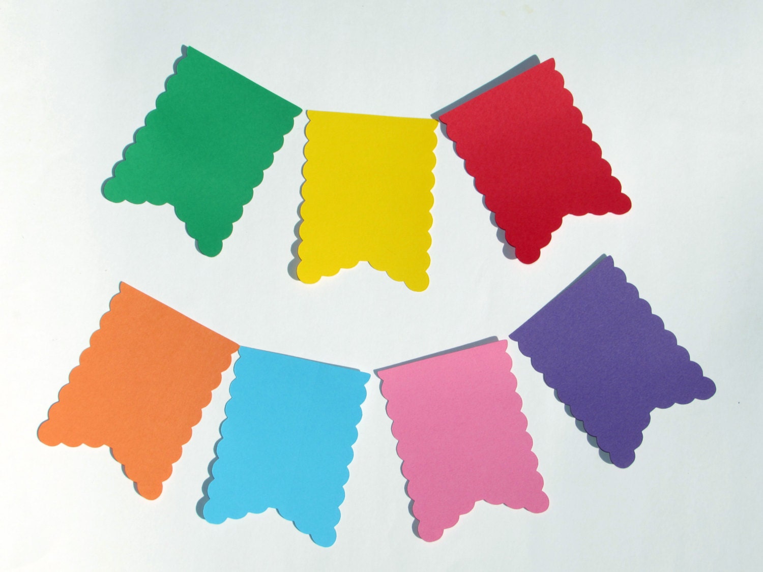 Flag Pennant die cuts/ flag banner die cuts/ scalloped edge