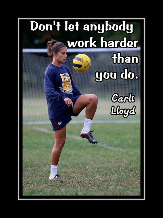 Soccer Motivation Poster Carli Lloyd Midfielder Photo ...