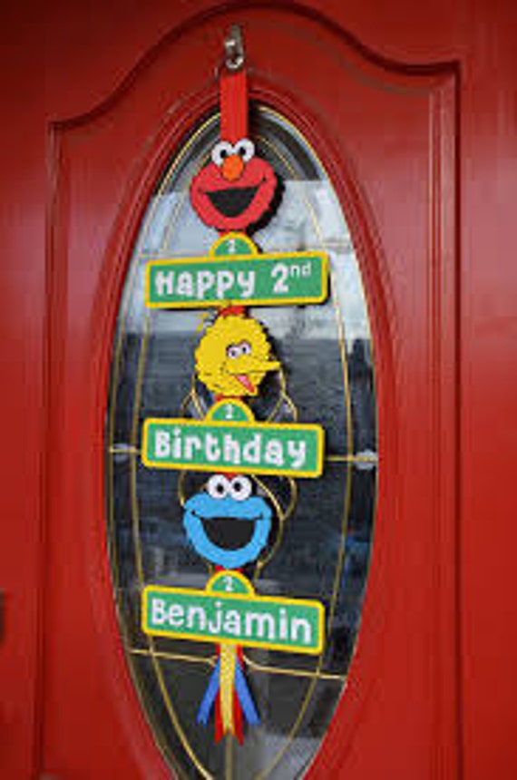 Sesame Street Door Sign