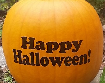 Fall Pumpkin Decal/ Pumpkin Sticker/Happy Halloween Sticker/Fall Decals/Decal For Pumpkin/Happy Halloween/ Window Decal