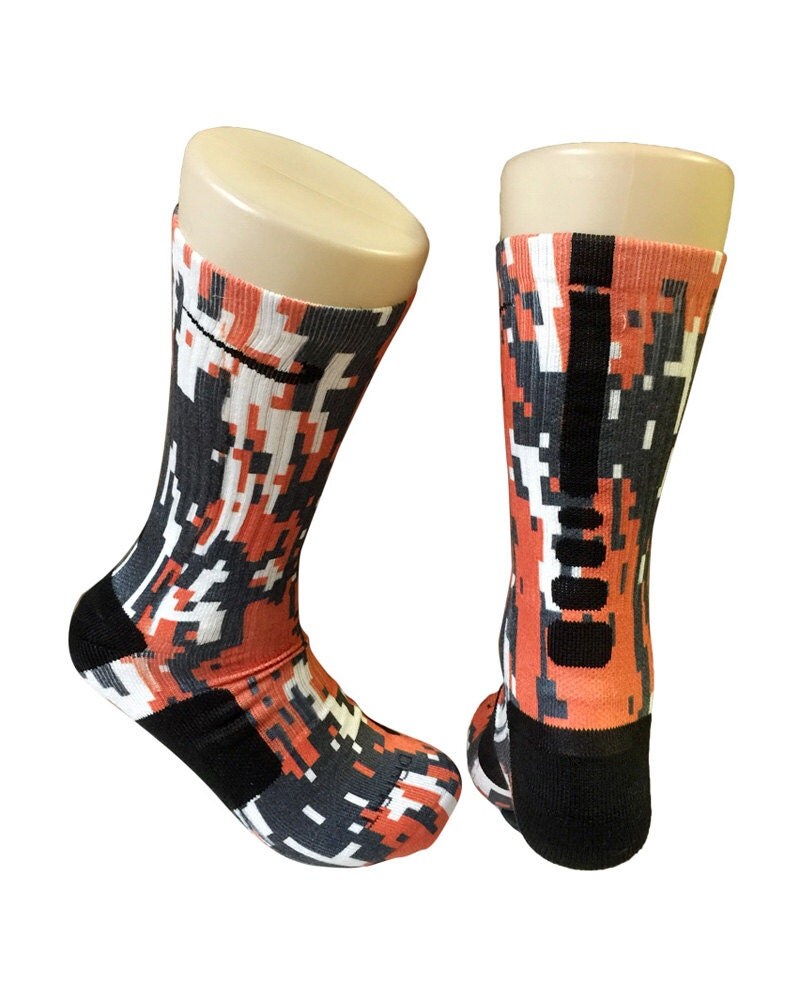 orange nike basketball socks