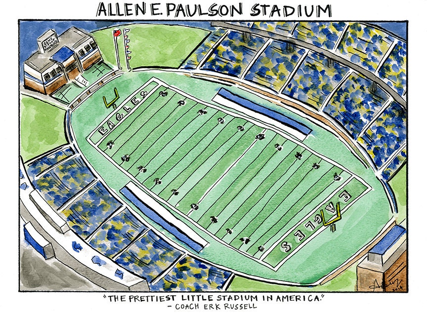 Allen E. Paulson Staduim Statesboro GA 8 x 11