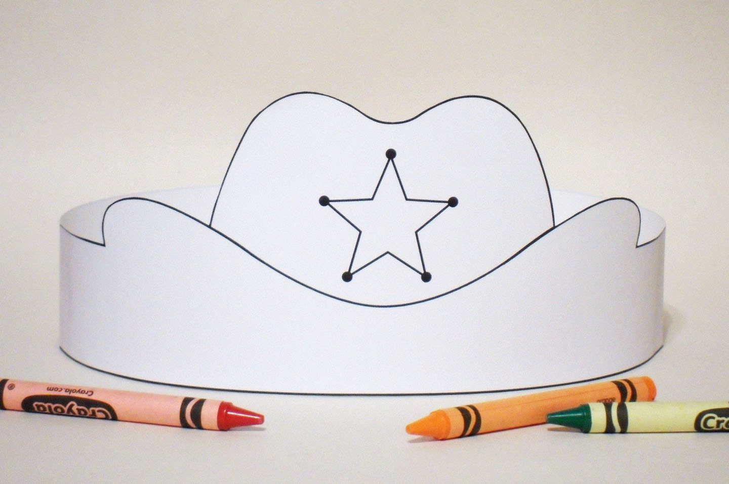 Cowboy Hat Paper Crown COLOR YOUR OWN Printable