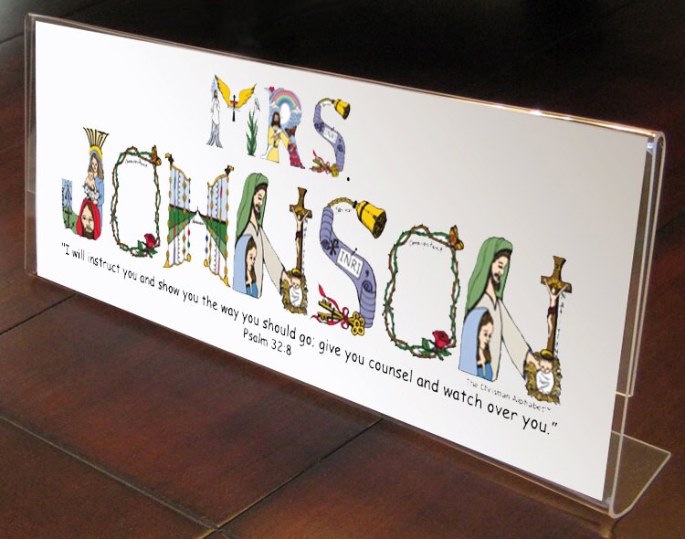Christian Teacher Gift Religious by TheChristianAlphabet on Etsy
